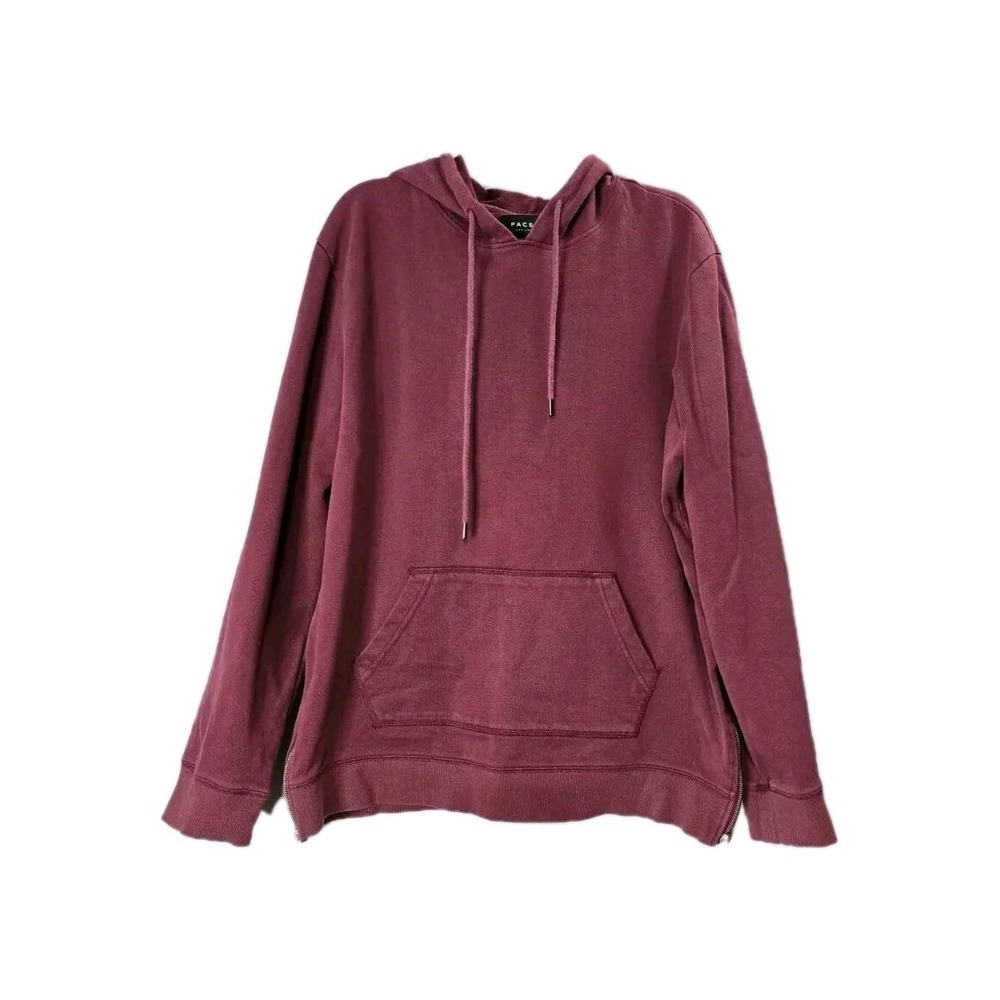 Pacsun Men's Hoodie  Zip Up Sides Burgundy‎  XL